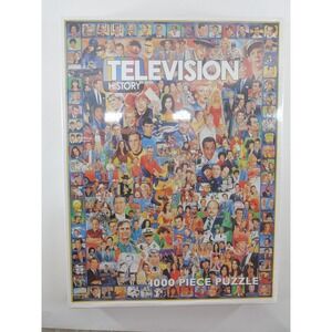 Television History 1000 Piece Puzzle White Mountain Puzzles 24" X 30" New Sealed